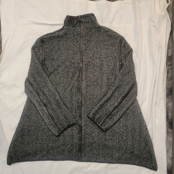 Tom Ford leather trimmed cashmere blend sweater size Large - Picture 11 of 16